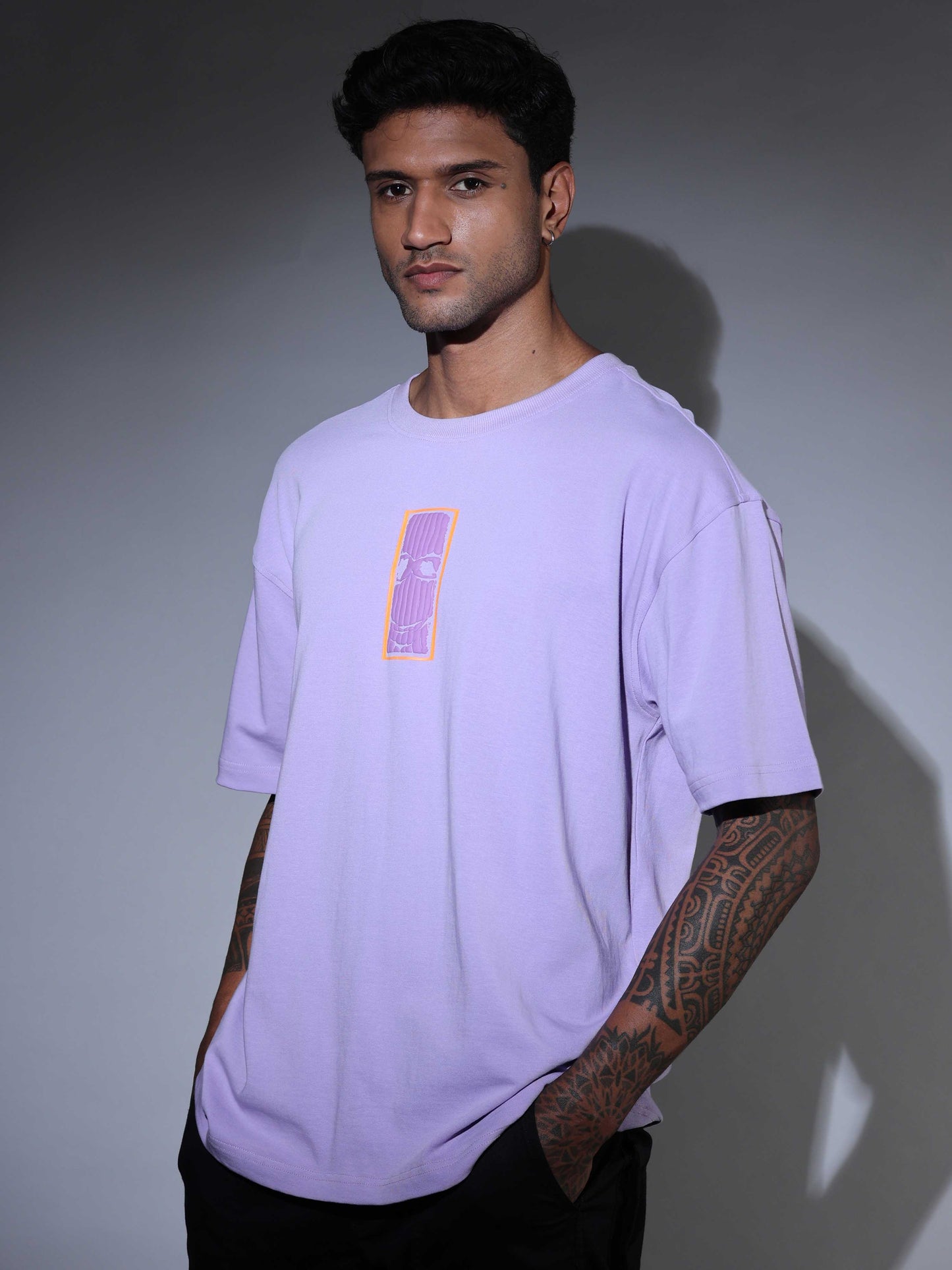 Men's Oversized T-shirt - Lilac - OSTS-1427