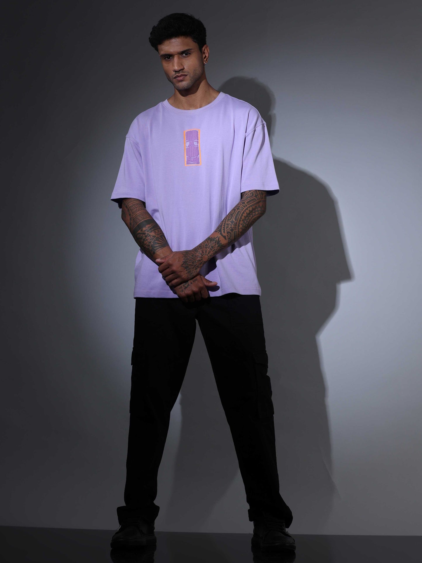 Men's Oversized T-shirt - Lilac - OSTS-1427