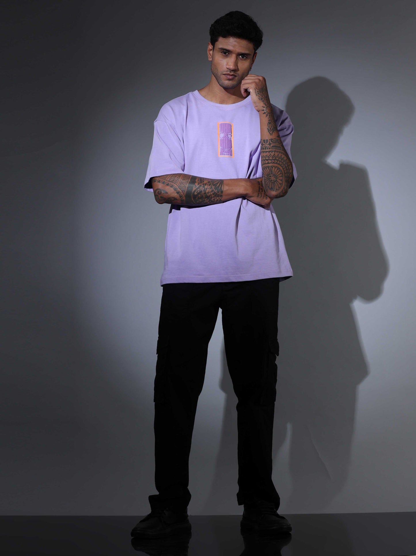 Men's Oversized T-shirt - Lilac - OSTS-1427