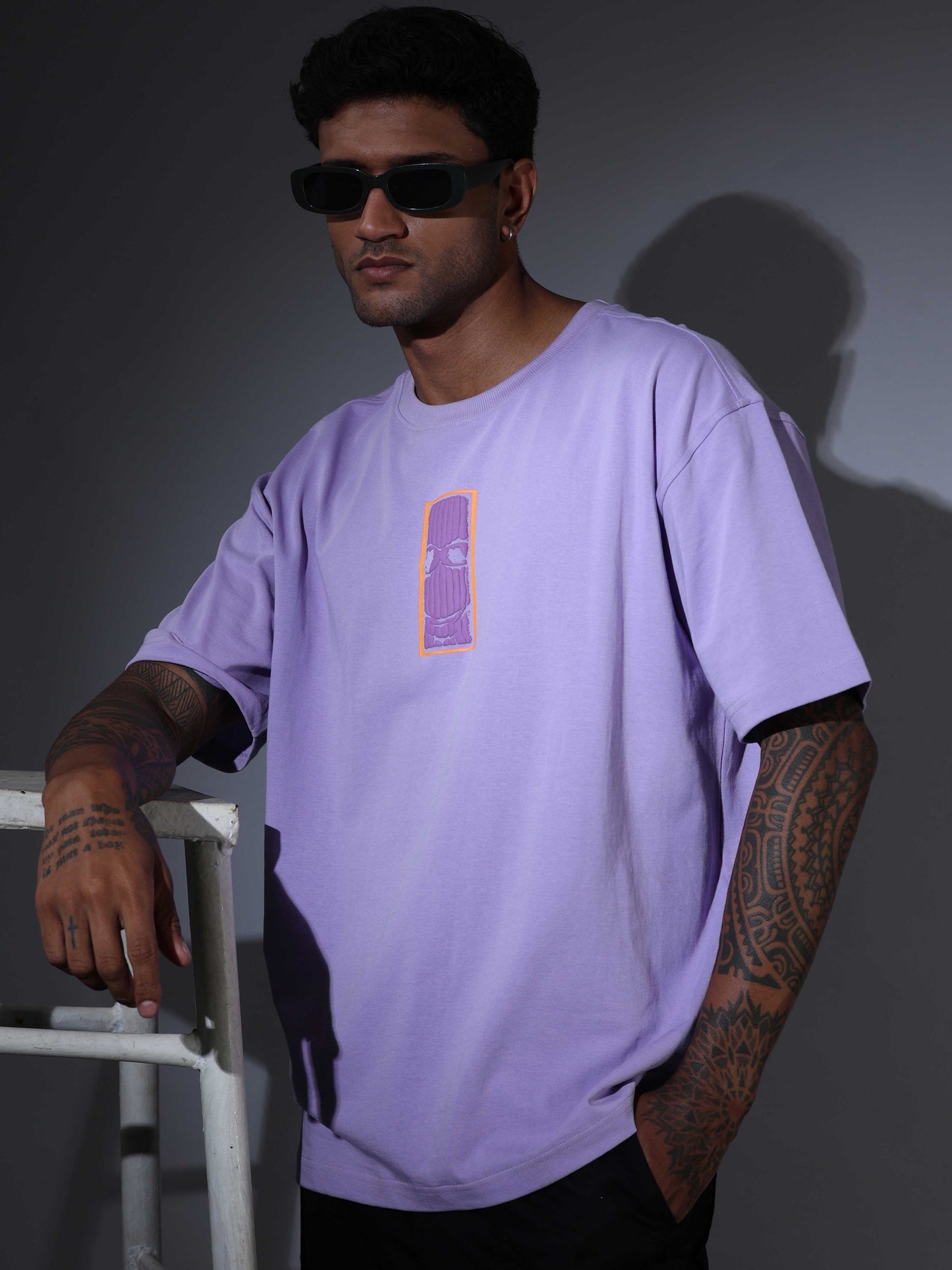 Men's Oversized T-shirt - Lilac - OSTS-1427