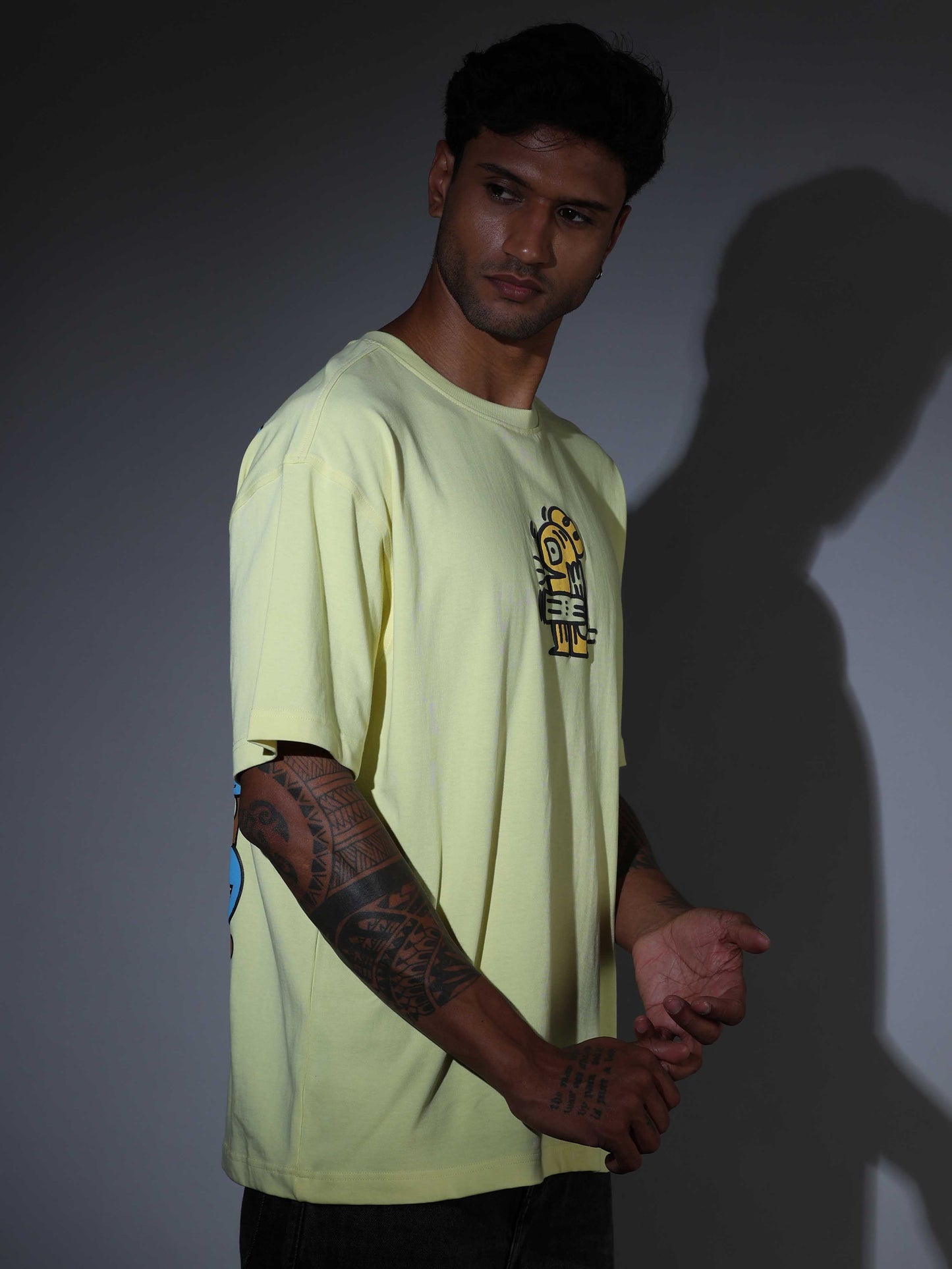 Men's Oversized Lime T-shirt - OSTS-1427