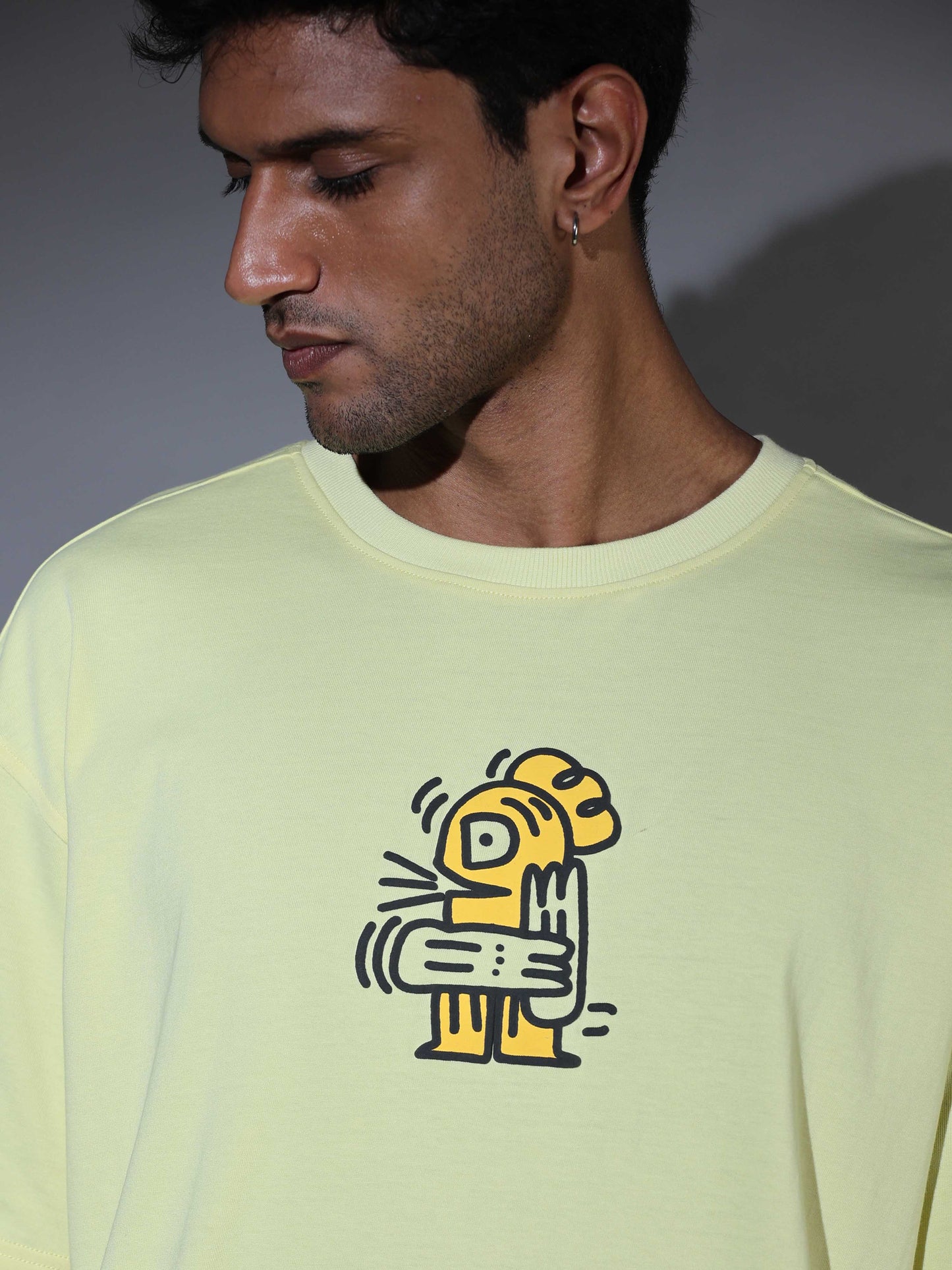 Men's Oversized Lime T-shirt - OSTS-1427