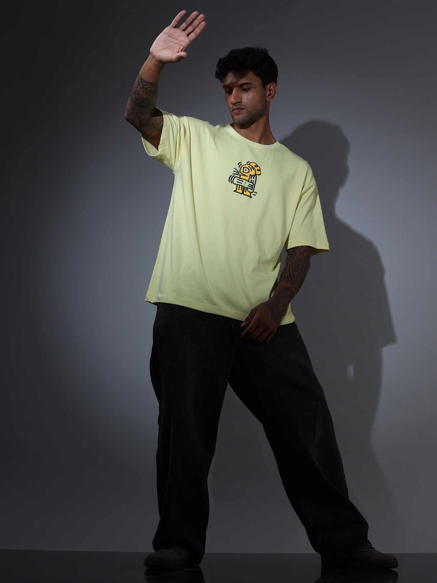 Men's Oversized Lime T-shirt - OSTS-1427