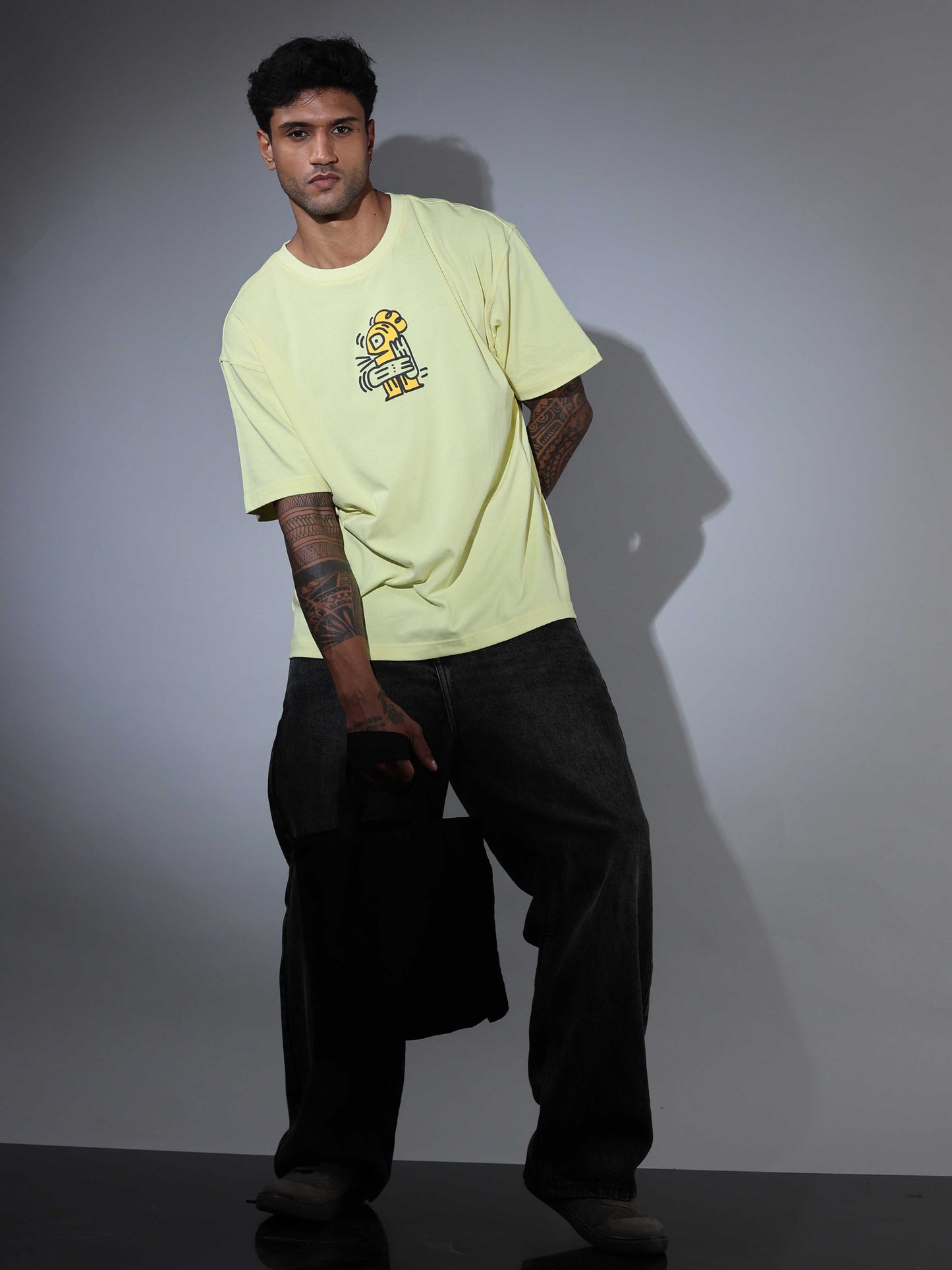 Men's Oversized Lime T-shirt - OSTS-1427