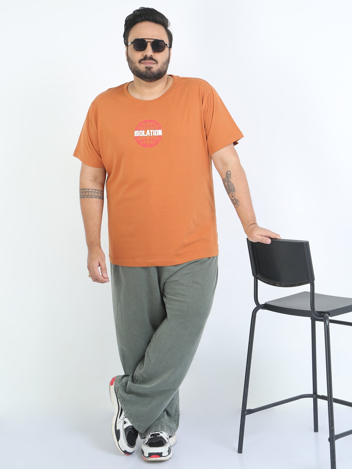 Isolation Plus Size Sandle Oversized T Shirt - PSTS-2327