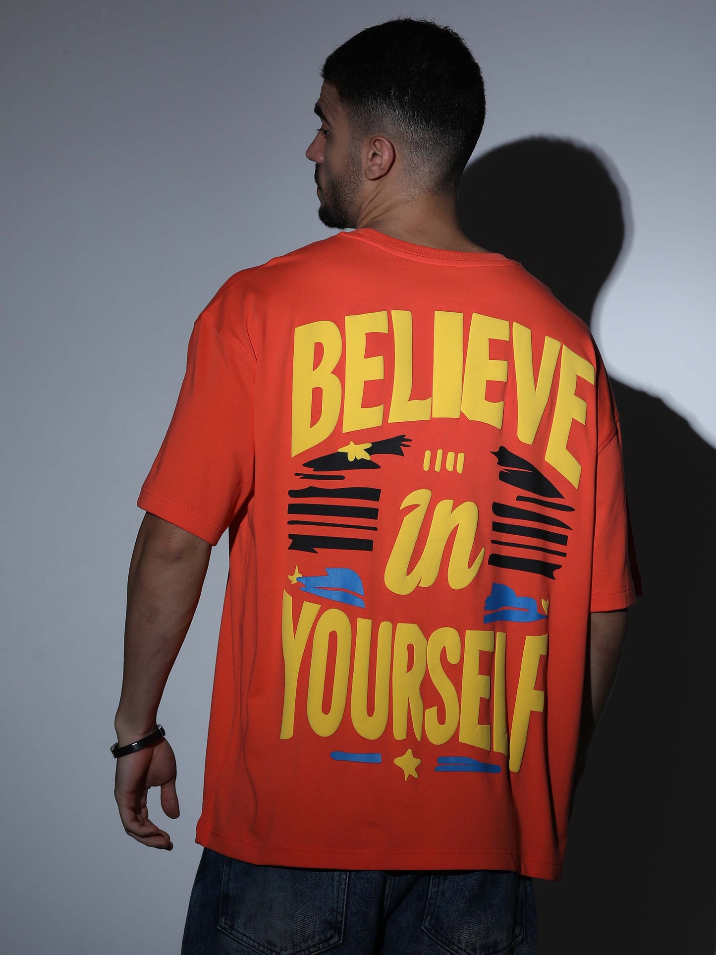 Believe Oversized T-shirt Coral - OSTS-1427