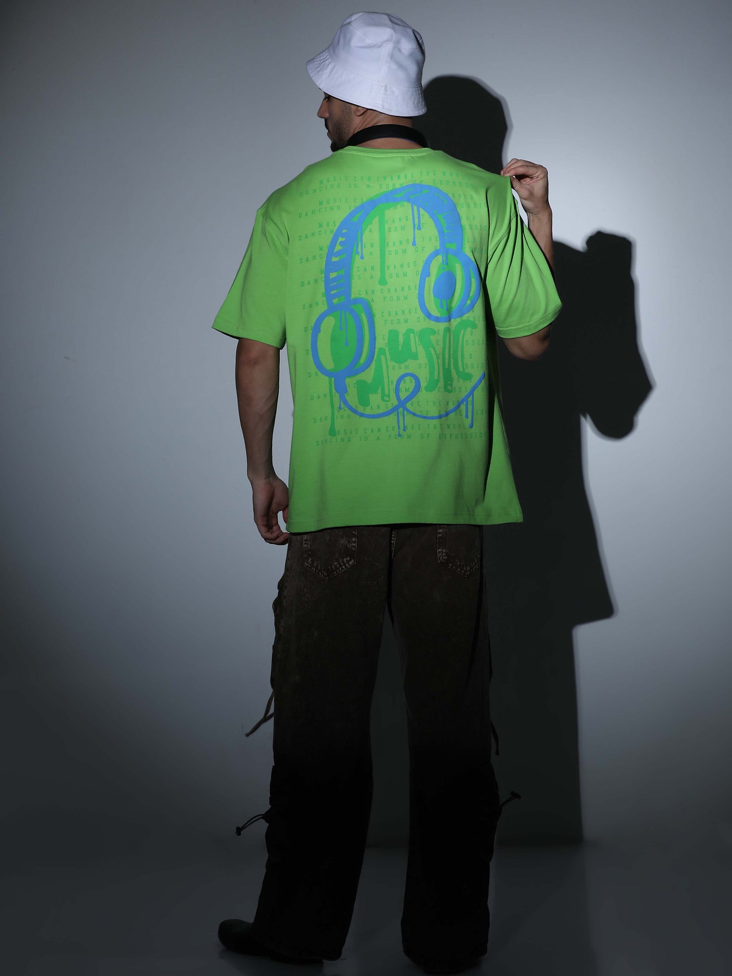 Music Oversized T-shirt P.Green - OSTS-1427