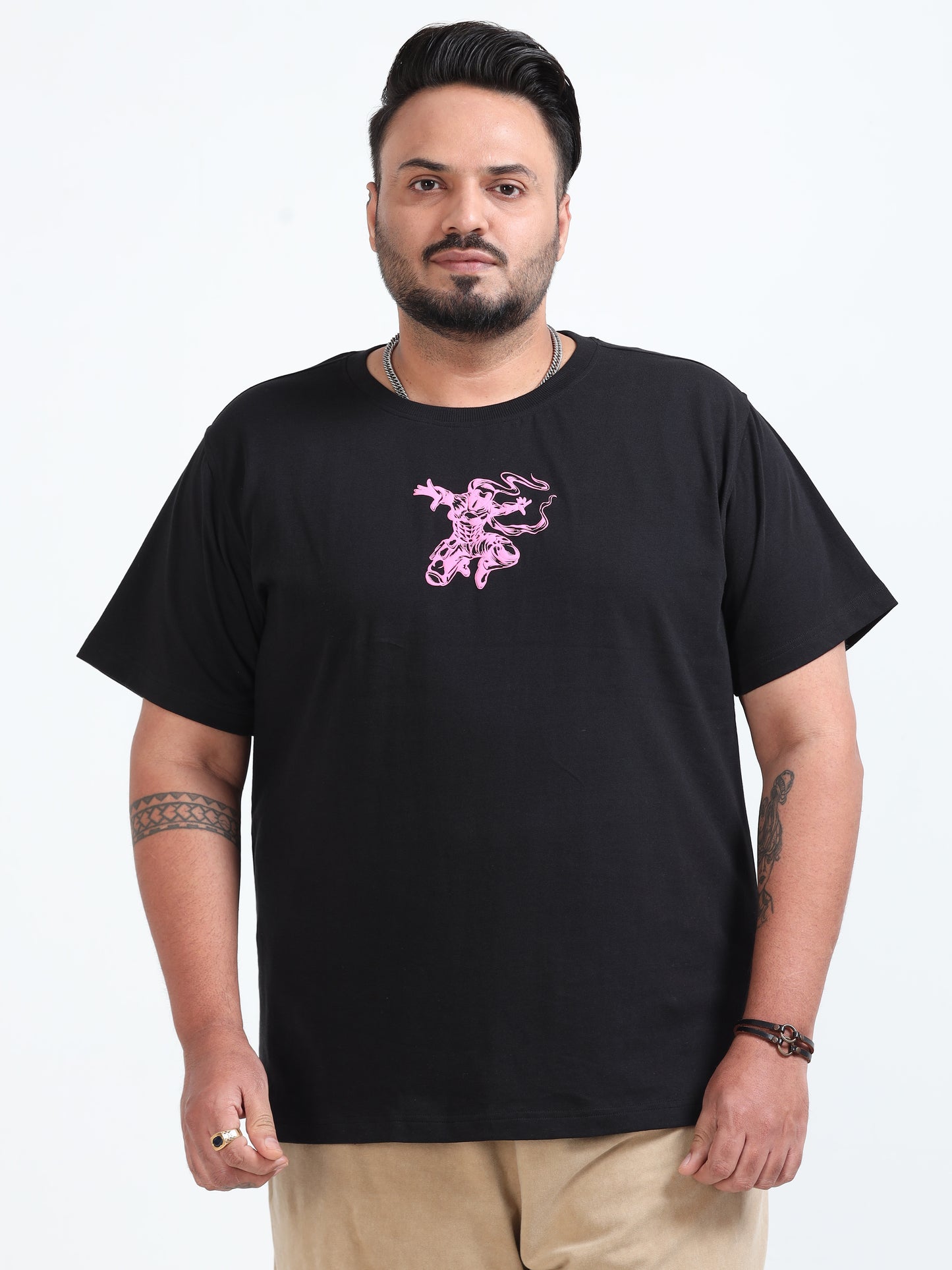 Plus Size T- Shirt - Black - PSTS-2327