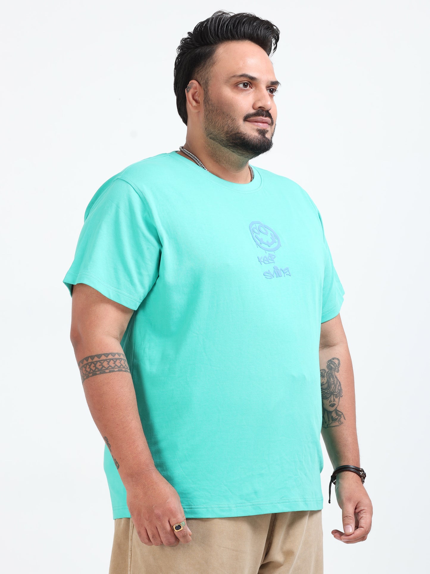 Positive Mind Plus Size T- Shirt  - Lt Green - PSTS-2327