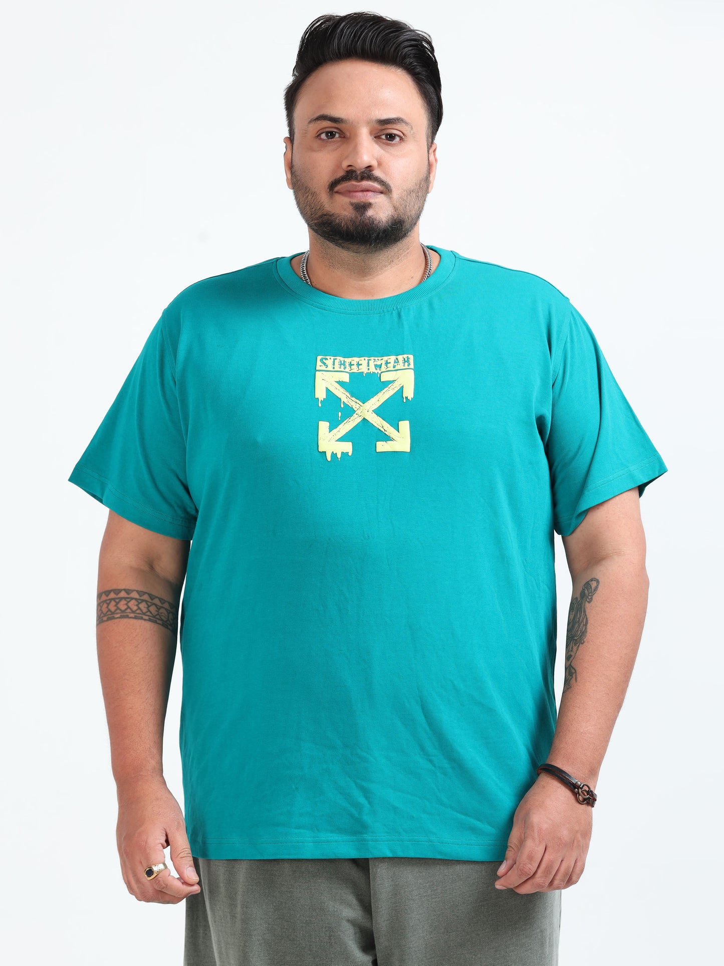 World Wide Plus Size T- Shirt  - D.Green - PSTS-2327