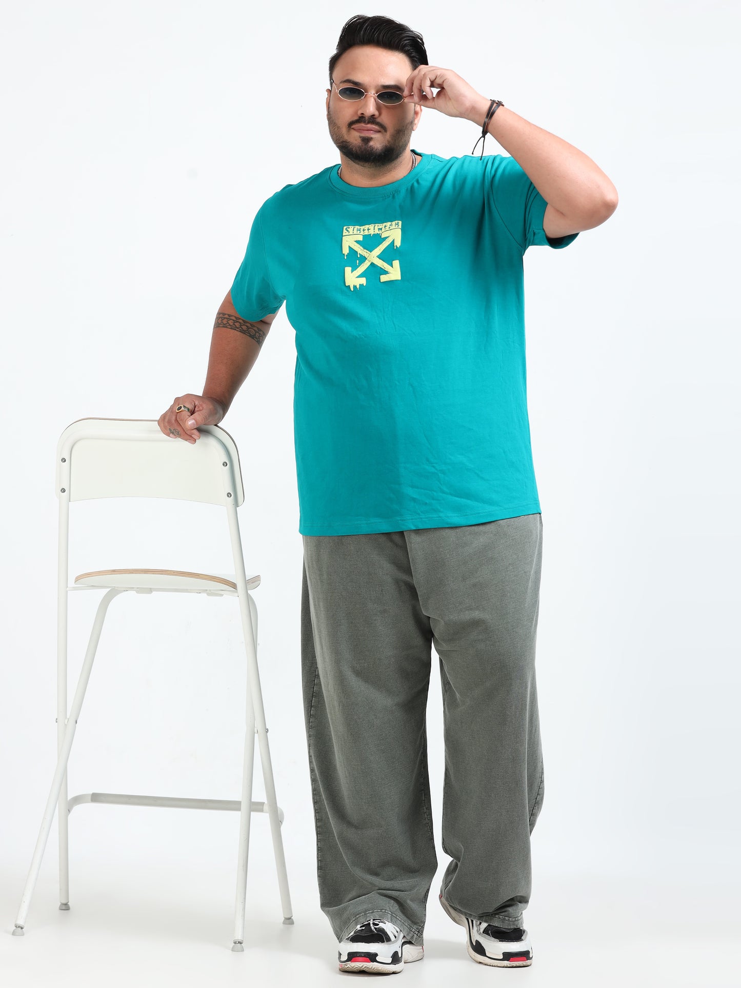 World Wide Plus Size T- Shirt  - D.Green - PSTS-2327