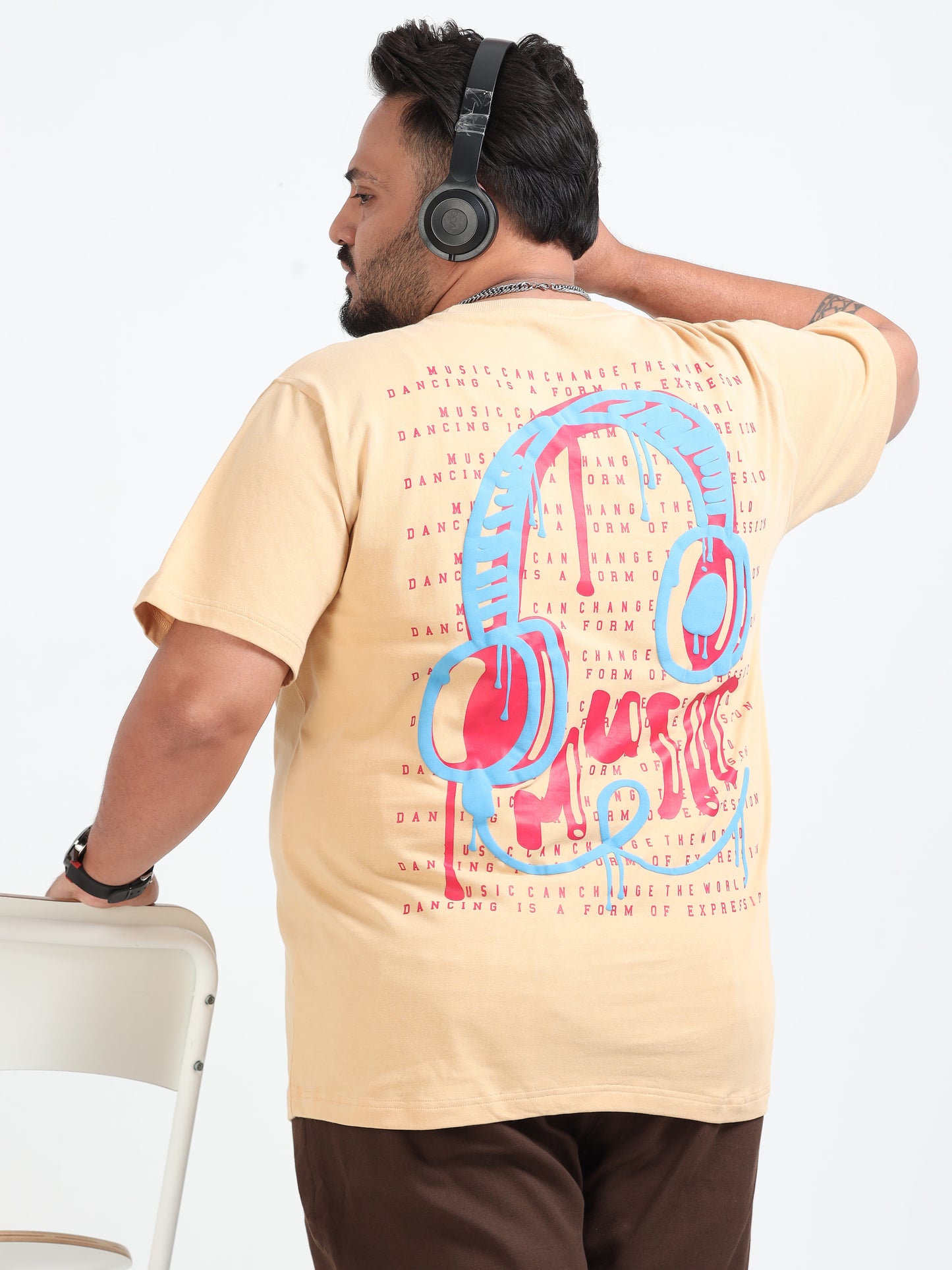 Music Plus Size T- Shirt  - Lt Skin - PSTS-2327