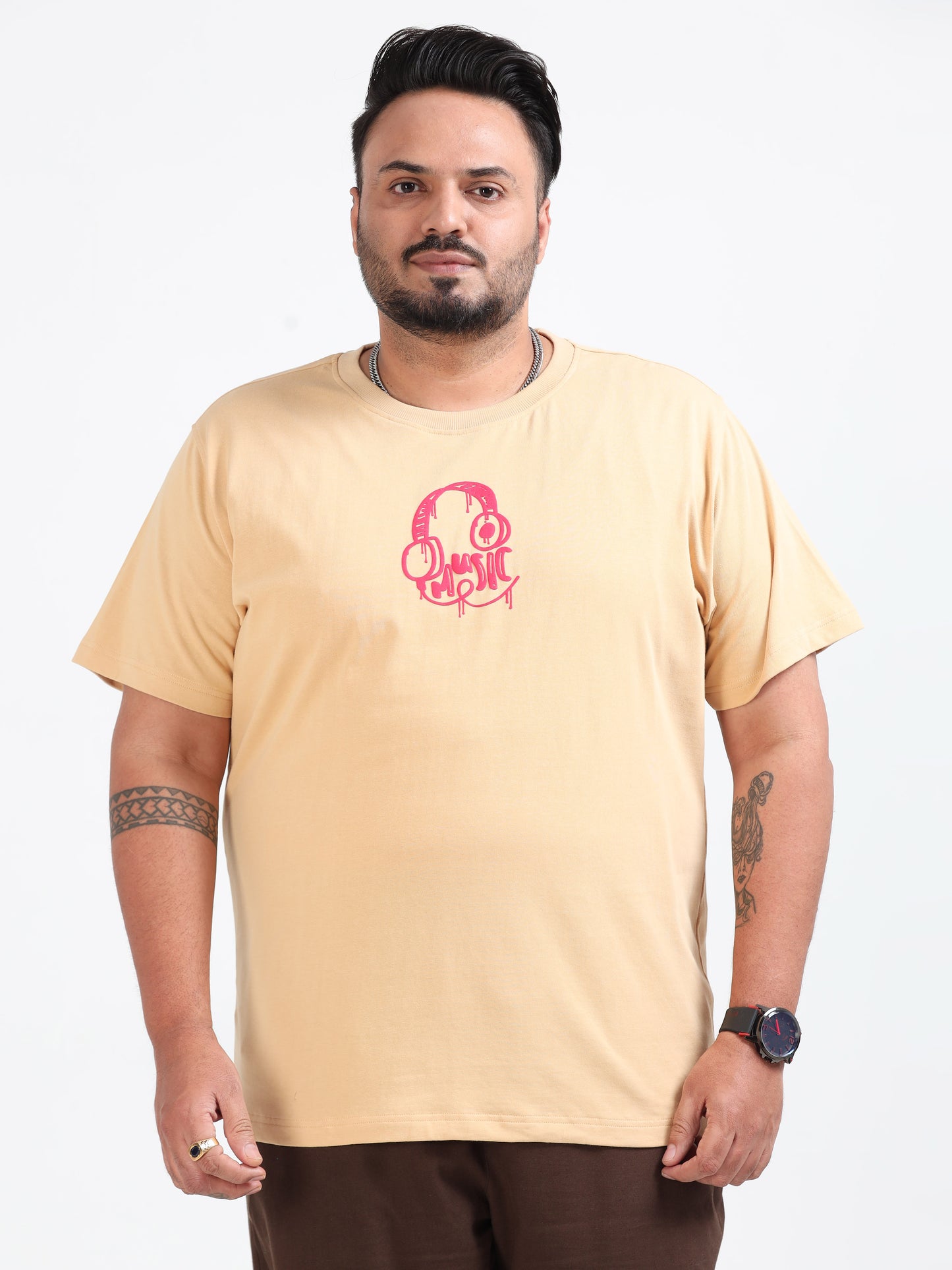 Music Plus Size T- Shirt  - Lt Skin - PSTS-2327