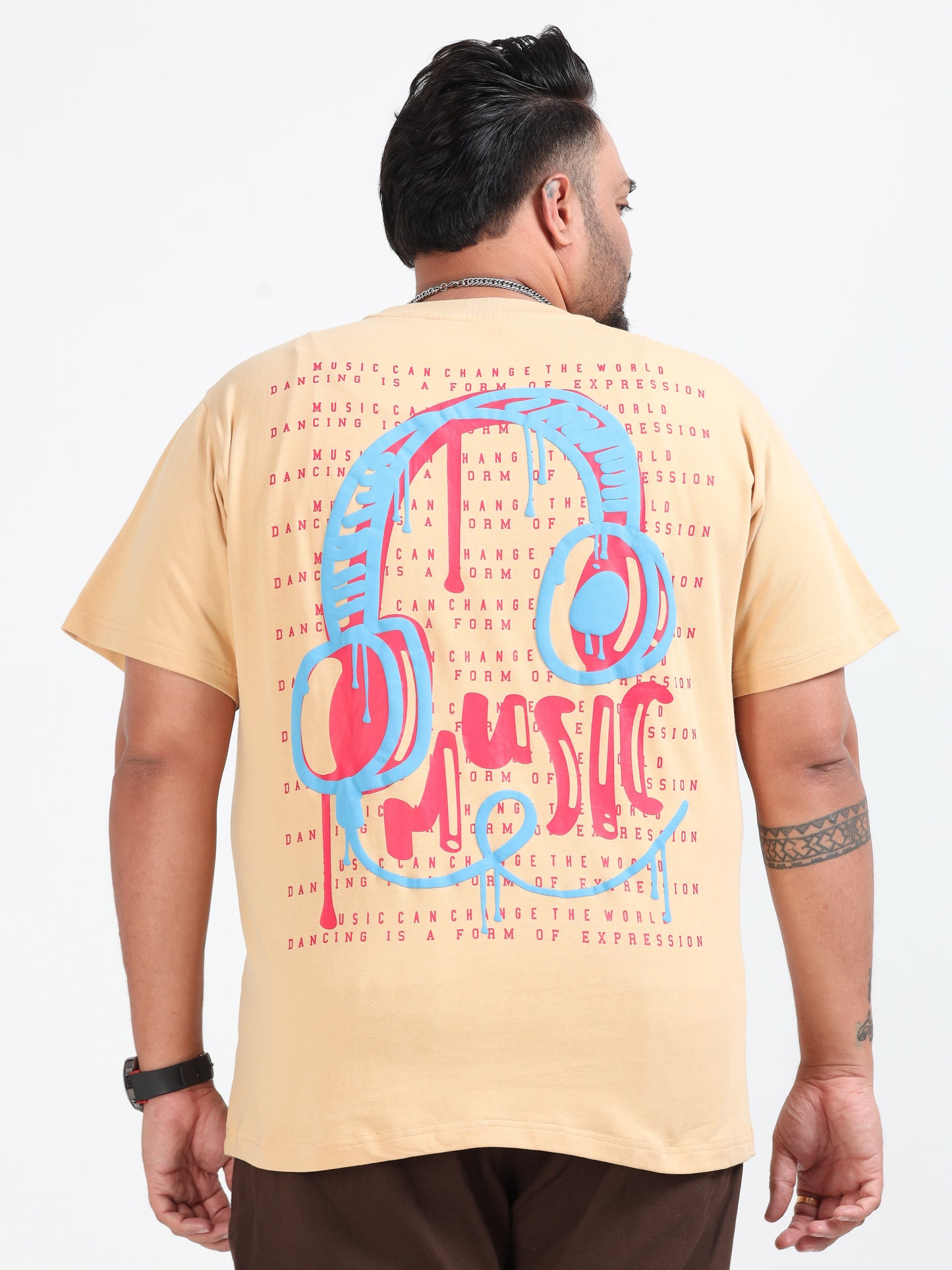 Music Plus Size T- Shirt  - Lt Skin - PSTS-2327