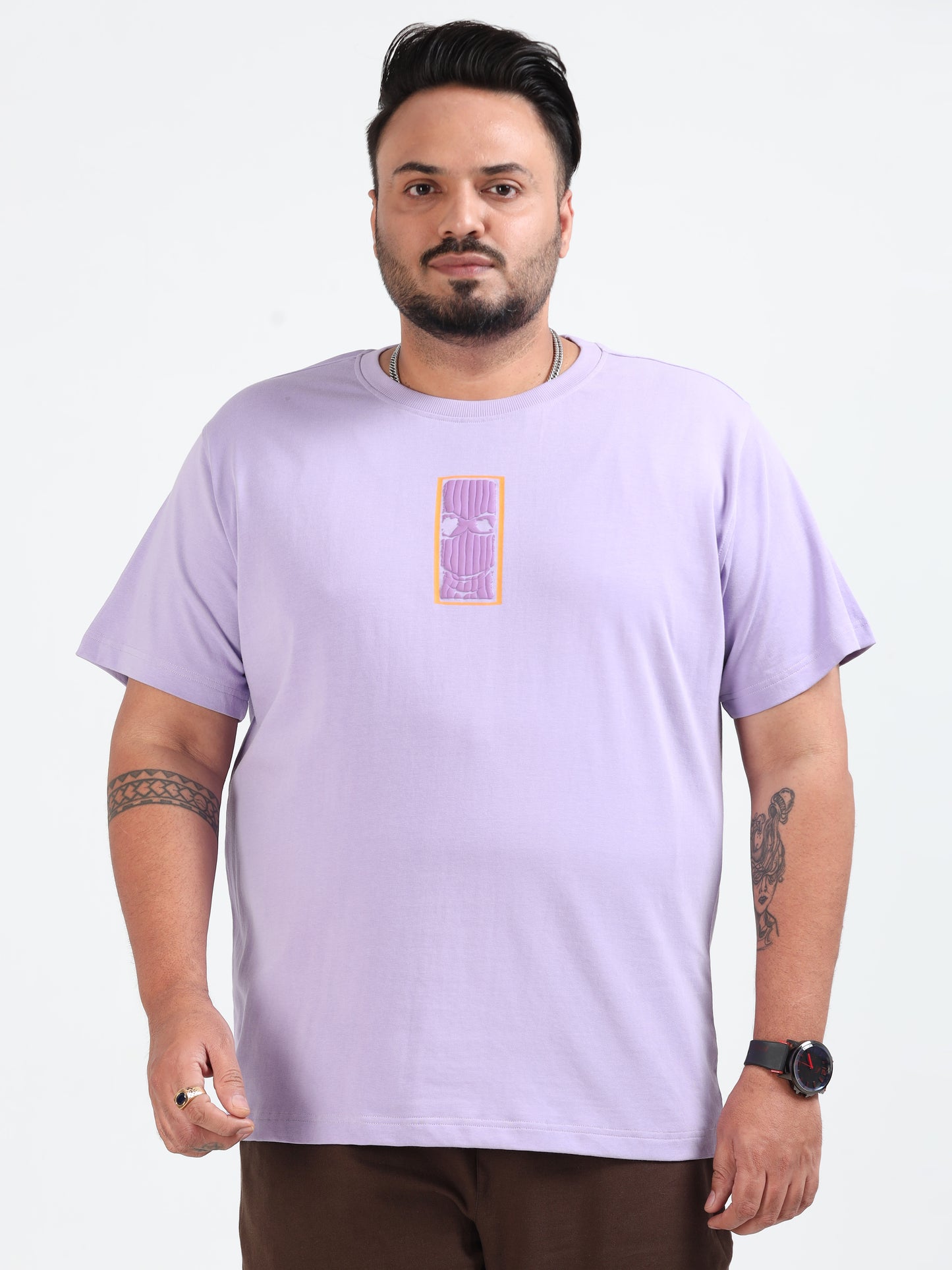 Reckless Plus Size T-Shirt  Lilac - PSTS-2327