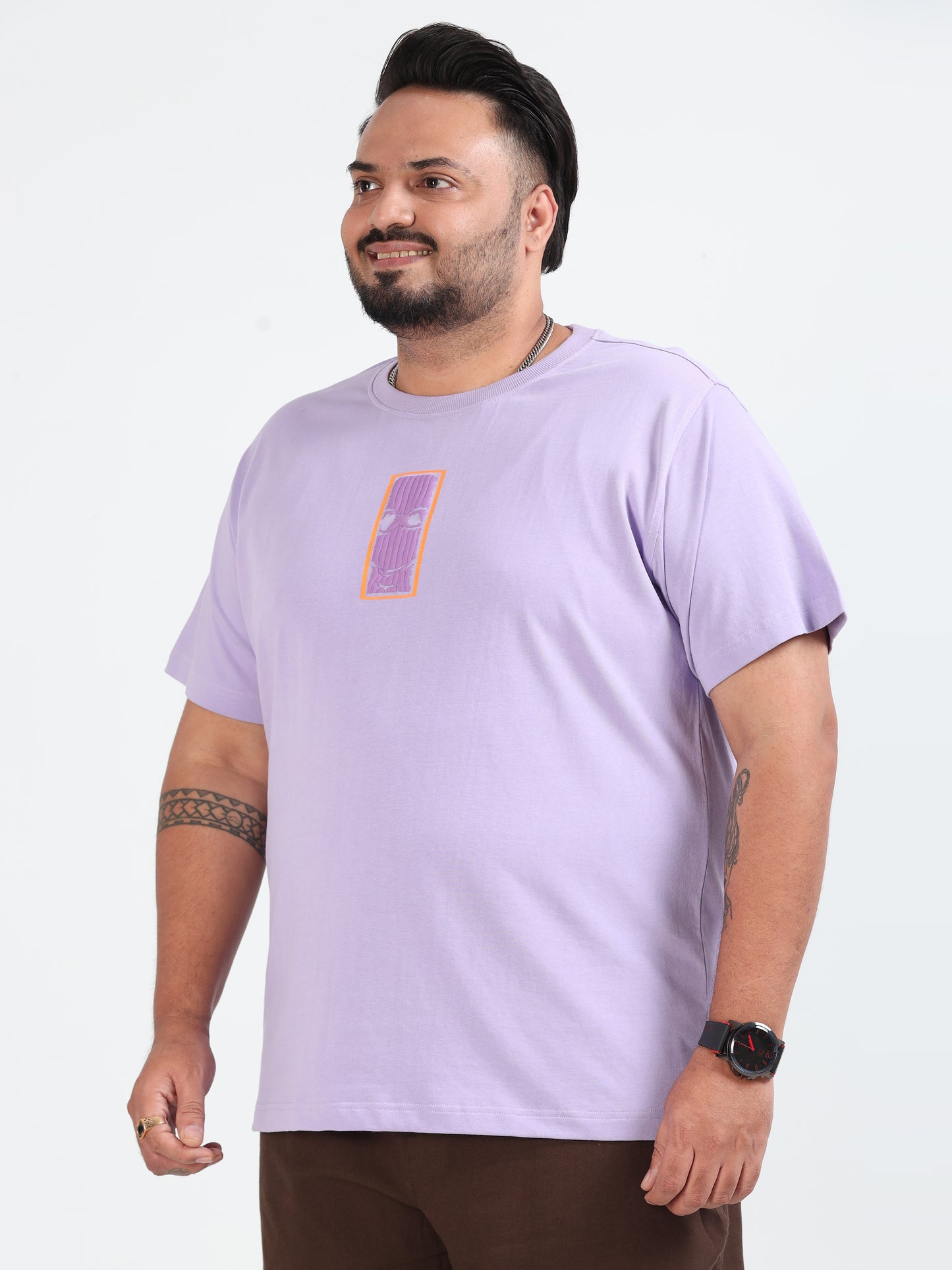 Reckless Plus Size T-Shirt  Lilac - PSTS-2327